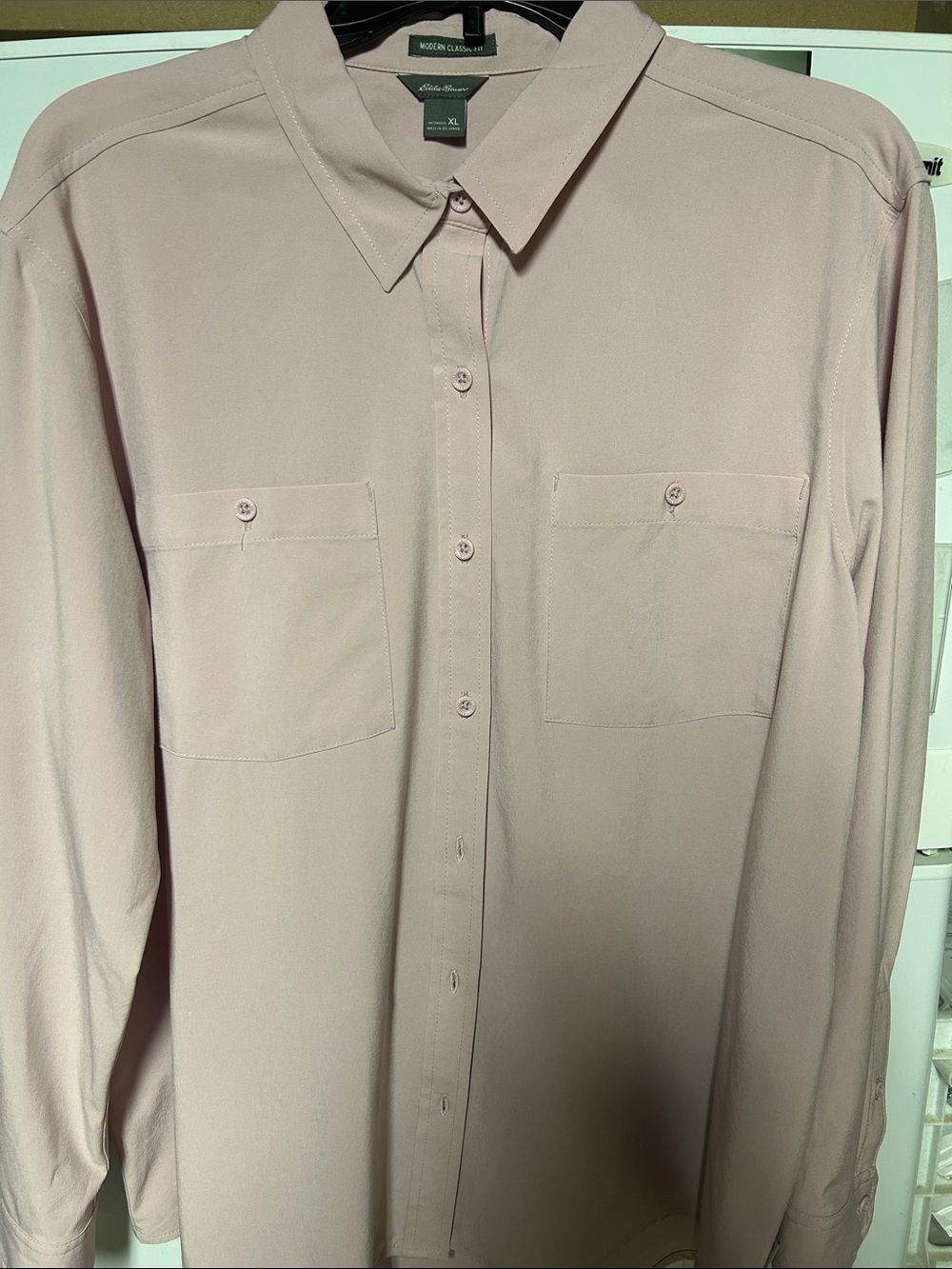 Eddie Bauer Soft Blush Tailored Dress Blouse